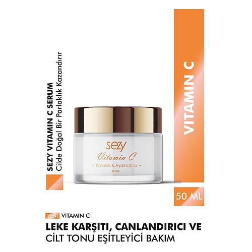 SEZY Vitamin C Krem  Leke Kart, Cilt Tonu Eitleyici ve Canlandrc Bakm (50 ml)