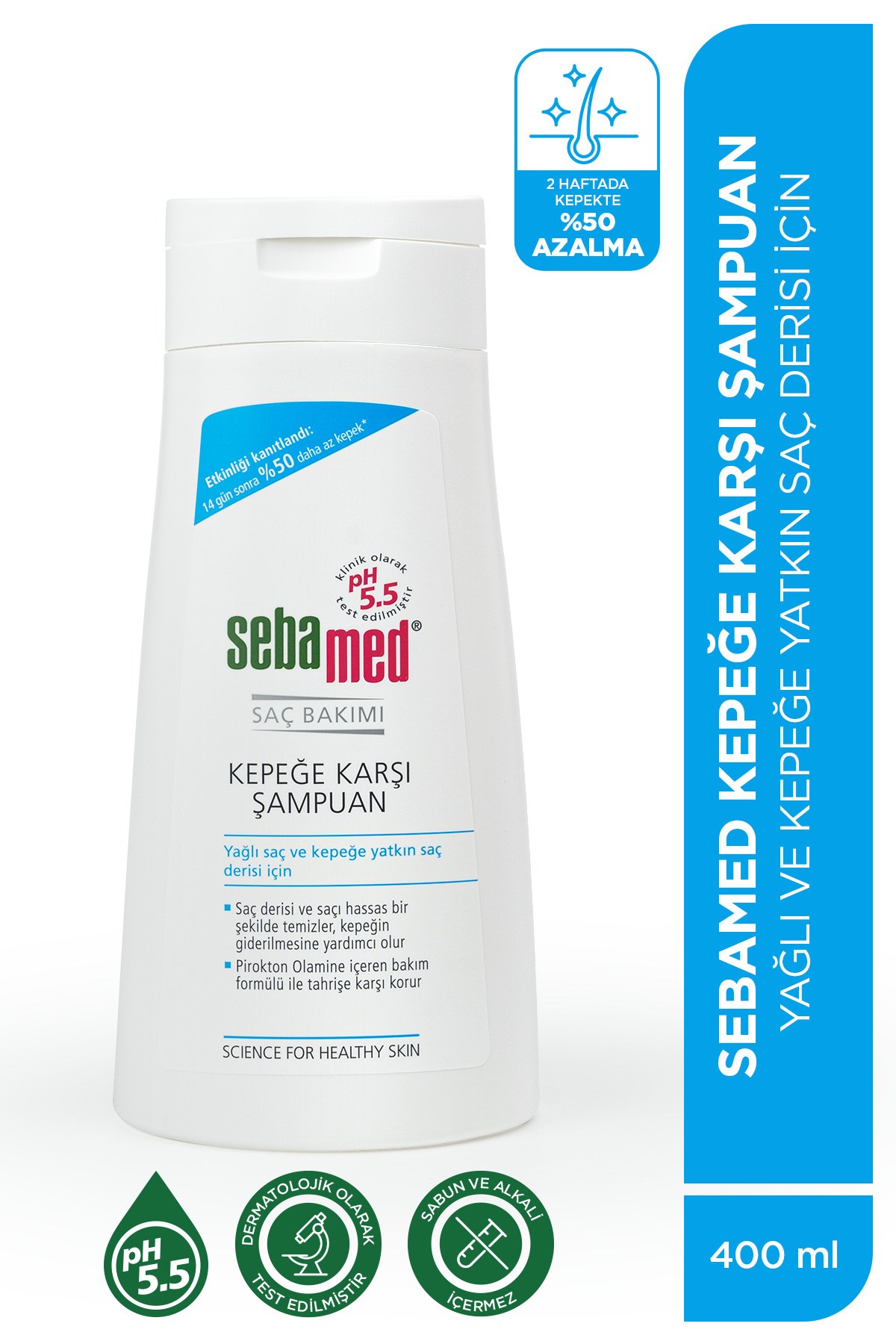 Kepek Karşıtı Pirokton Olamin İçerikli Yağlanma Önleyici Etkili Şampuan 400 ml
