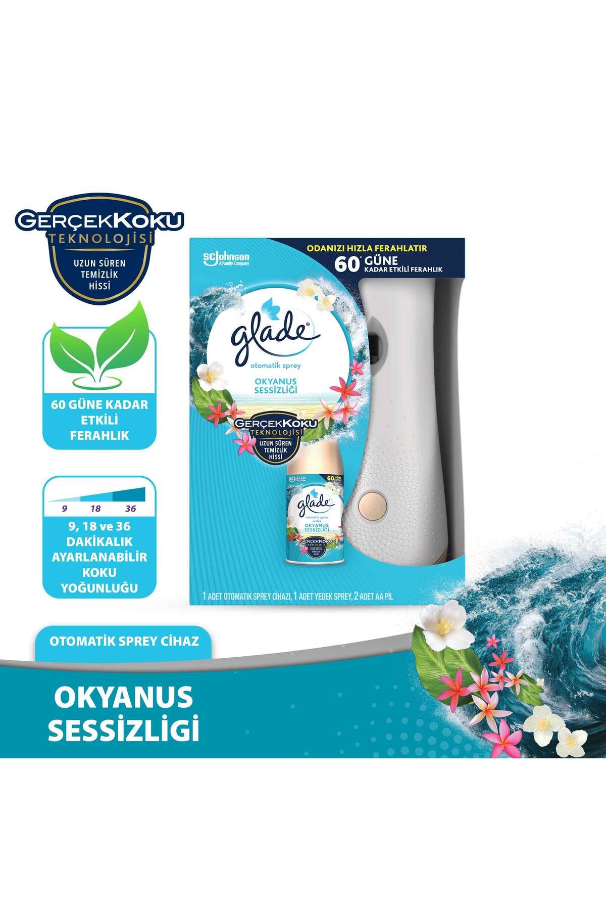 Glade Otomatik Sprey + Okyanus Sessizliği Yedek 269 Ml