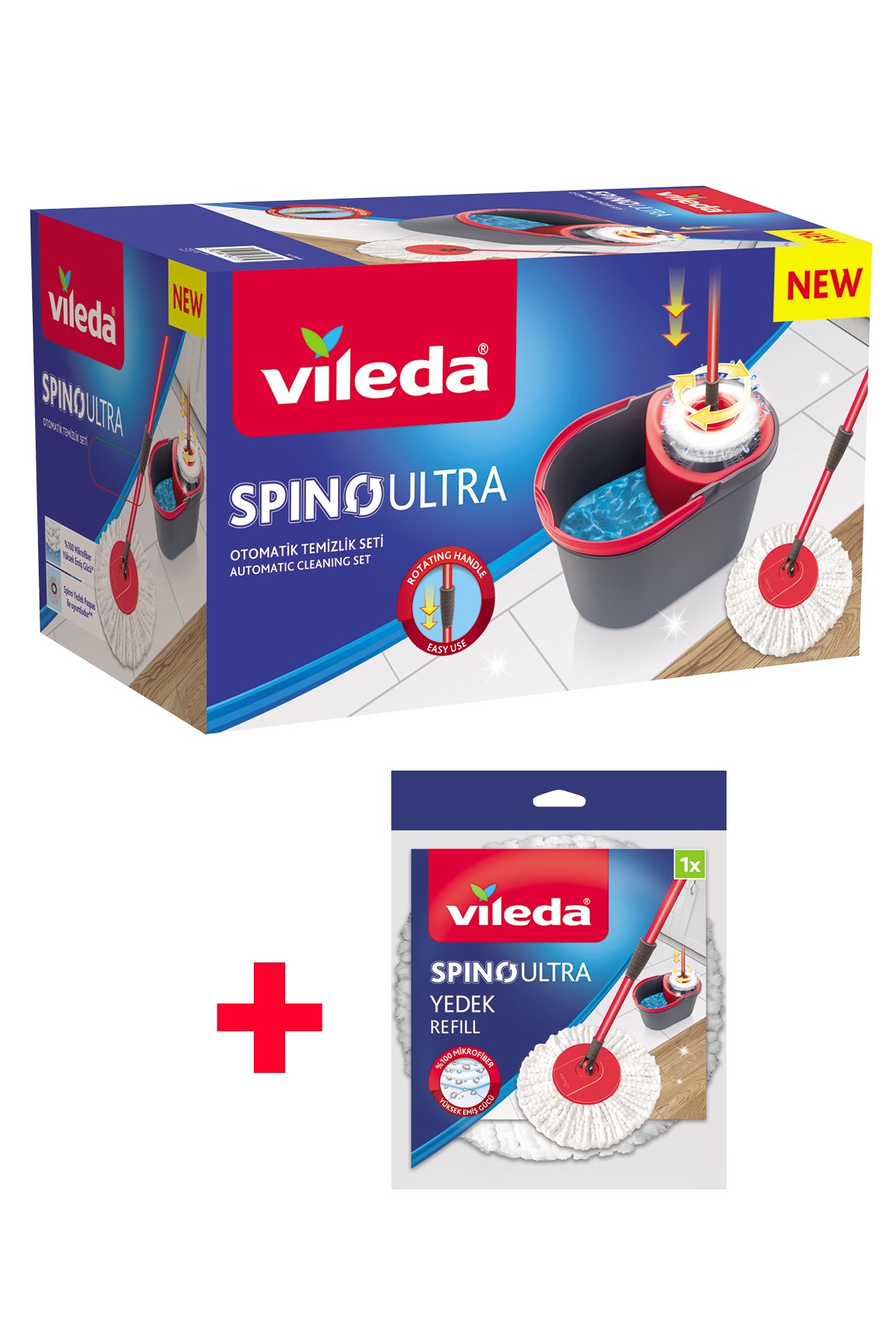 Spino Ultra Otomatik Temizlik Seti + Yedek Paspas