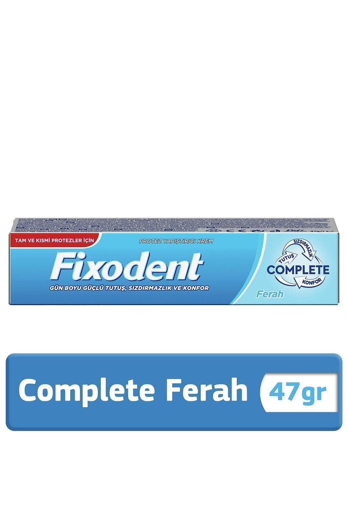 Fixodent Complete Ferah Diş Protez Yapıştırıcı Krem 47gr