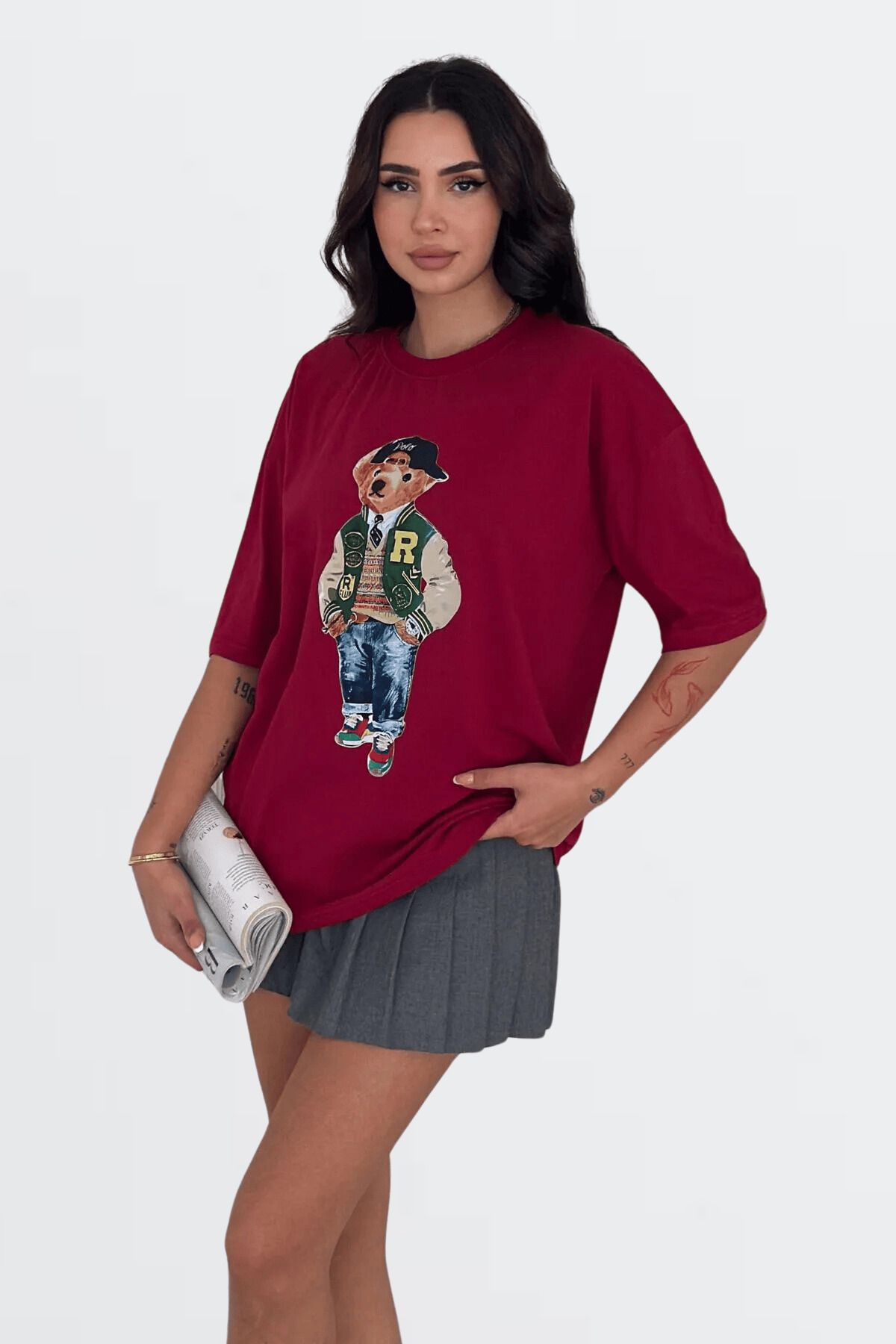 Teddy Bear Ayıcık desenli Tshirt Oversize Kalıp