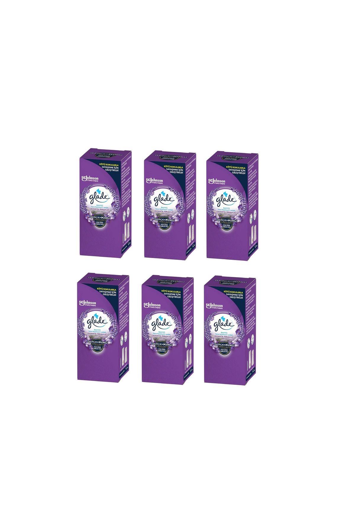 Glade BANYO HAVA TAZELEYİCİ LAVANTA FERAHLIĞI YEDEK 10 ml x 6 ADET
