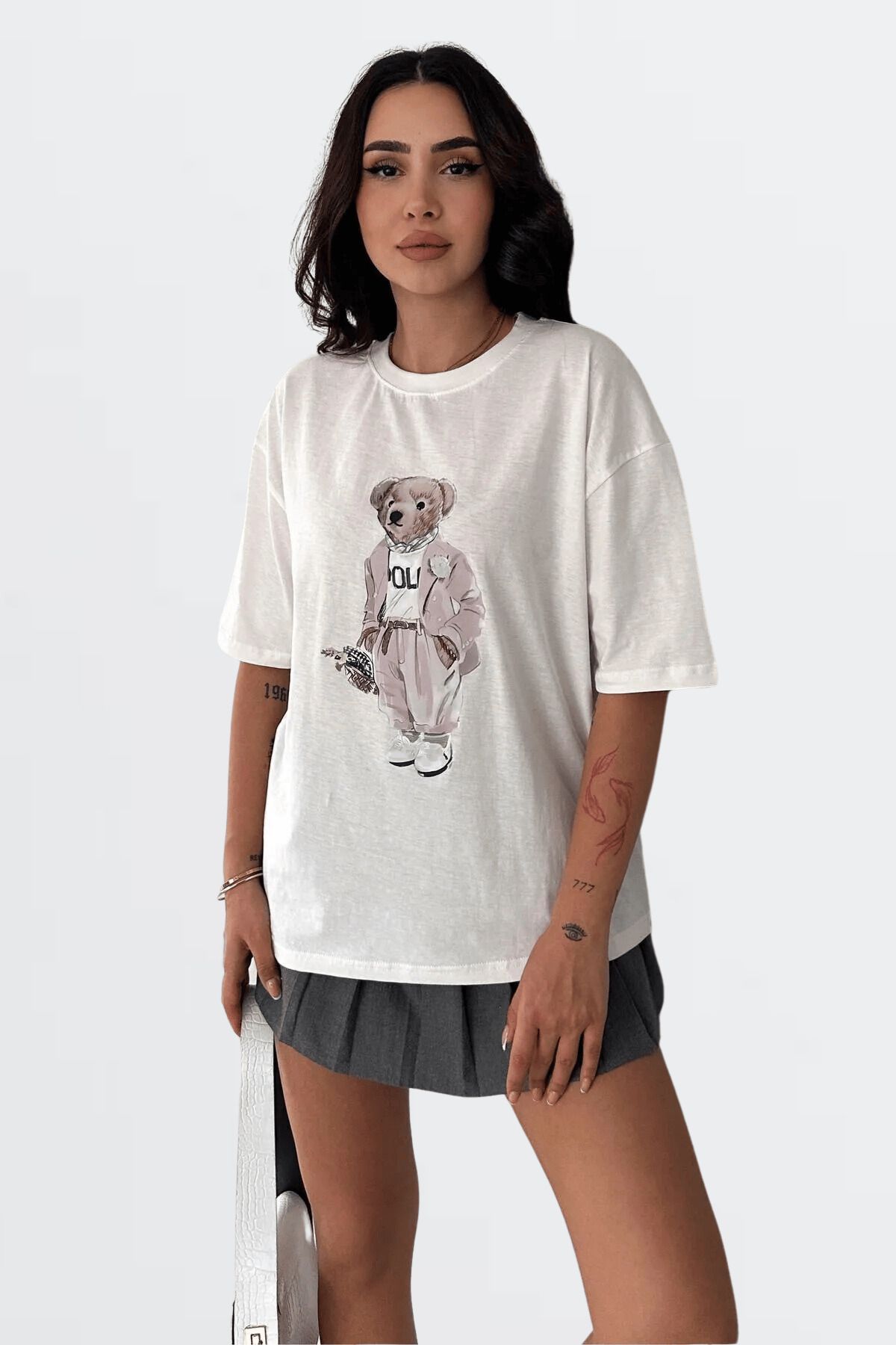 Teddy Bear Ayıcık desenli Tshirt Oversize Kalıp