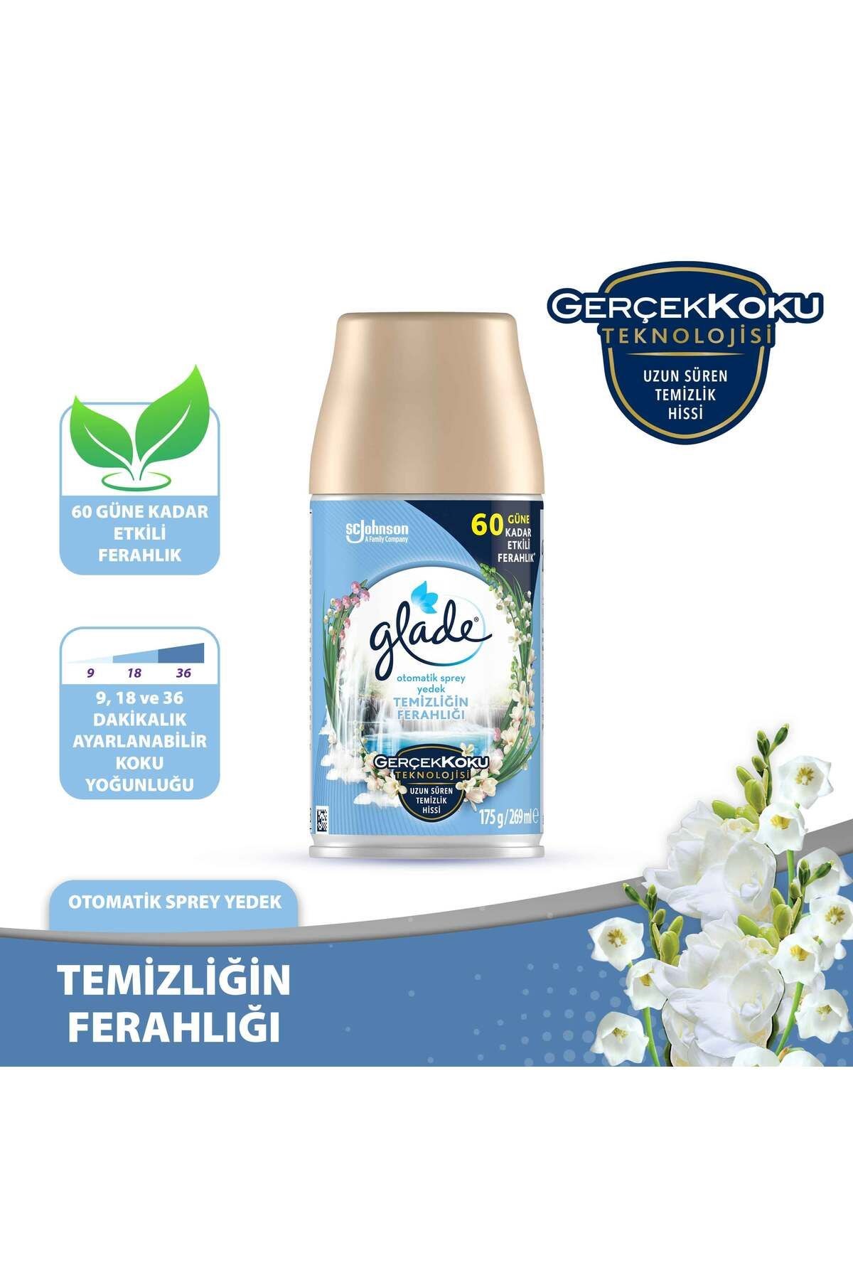 Glade  Otomatik Sprey Yedek Temiz Çarşaf, 269ml, 1 Yedek