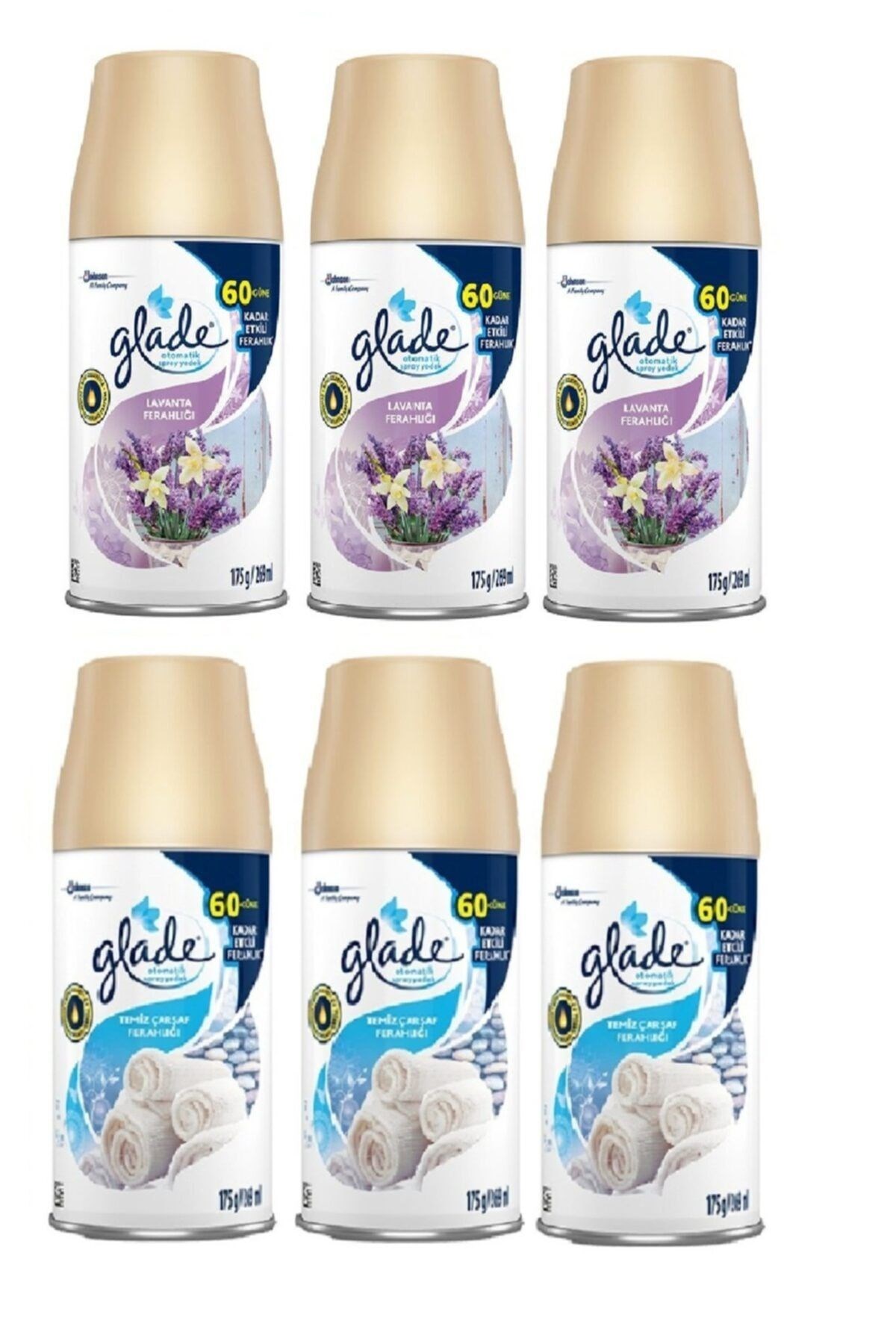 Glade Oda Kokusu Lavanta Ferahlığı X Yedek Sprey3 X 269ml Xtemiz Çarşaf Ferahlığı X Yedek Sprey3 X 269 Ml