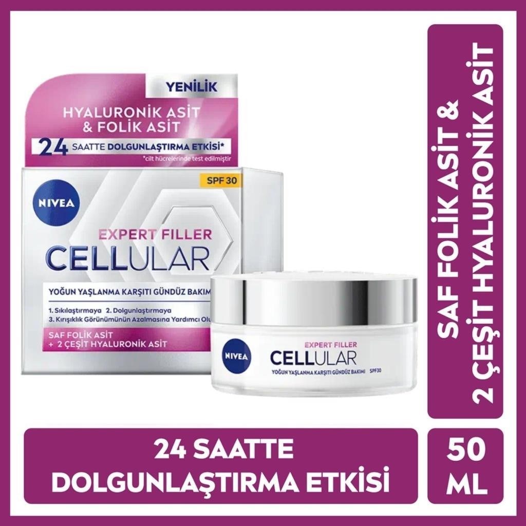 Nivea Hyaluron Cellular Filler Gündüz Kremi Sıkılaştırıcı SPF30 50 ml