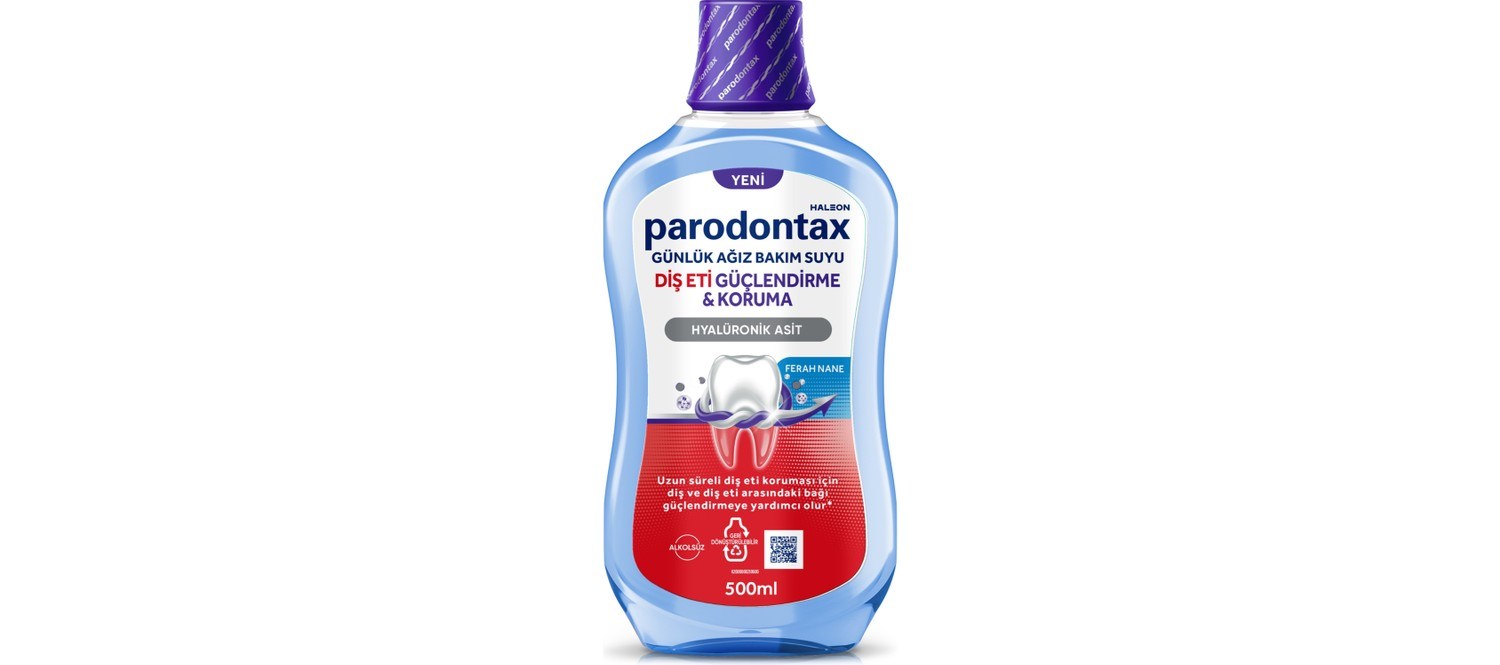 Parodontax Diş Eti Güçlendirme ve Koruma Hyalüronik Asitli Ağız Bakım Suyu Ferah Nane 500ML