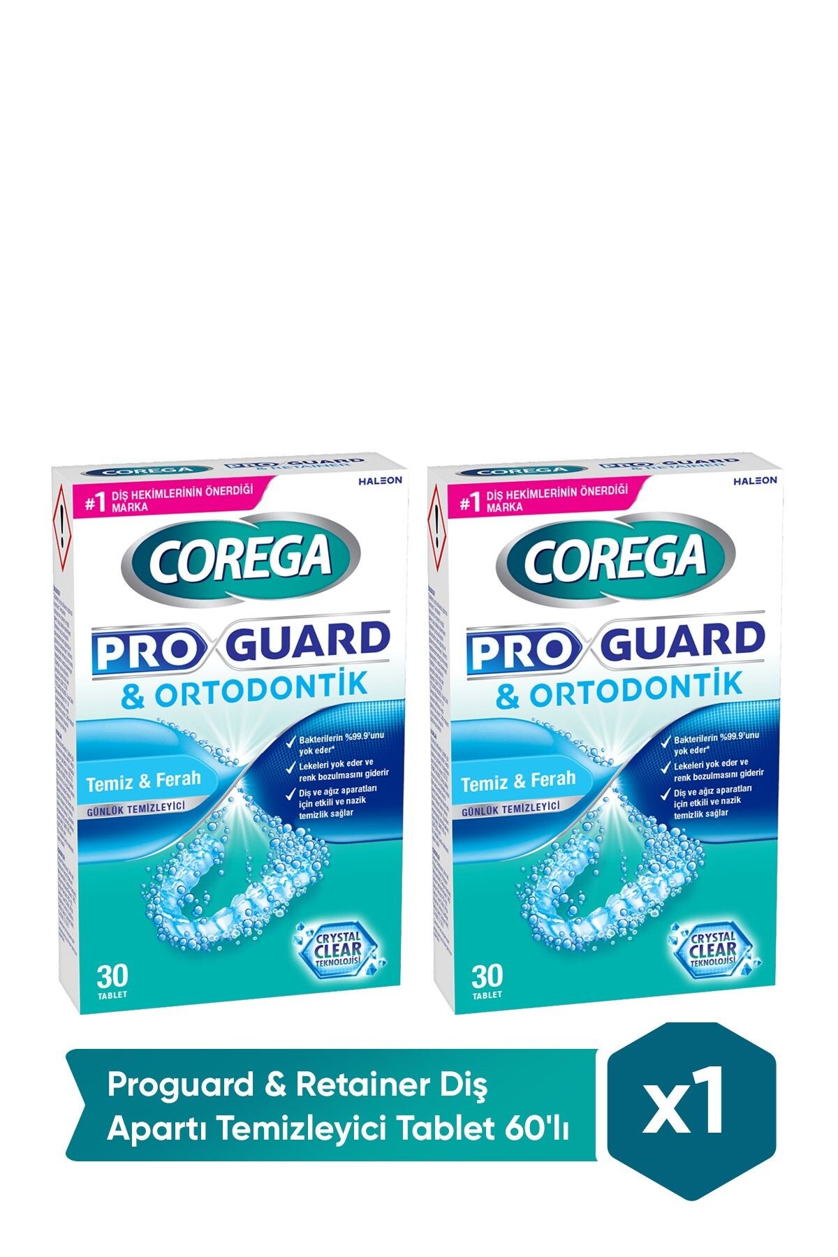 Proguard & Retainer Diş Apartı Temizleyici Tablet 60'lı Cbkshop