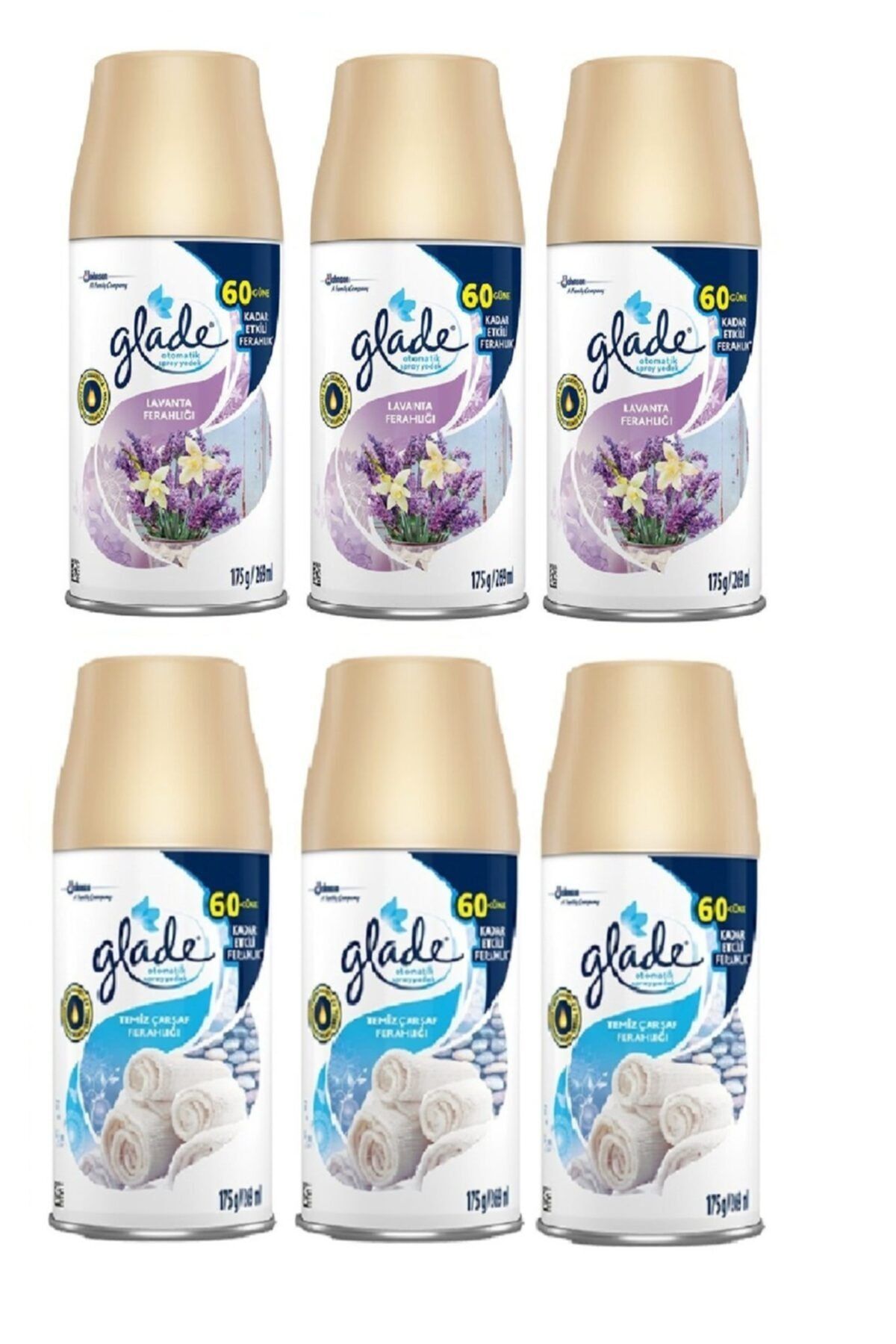 Glade Oda Kokusu Lavanta Ferahlığı X Yedek Sprey3 X 269ml Xtemiz Çarşaf Ferahlığı X Yedek Sprey3 X 269 Ml
