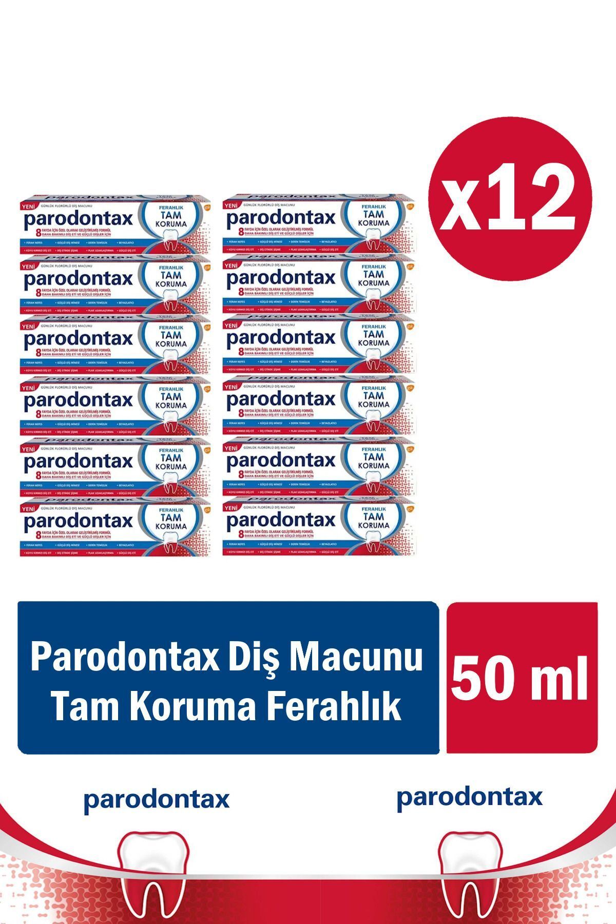 Parodontax  Tam Koruma Ferahlık Diş Macunu 50 ml X 12 Adet