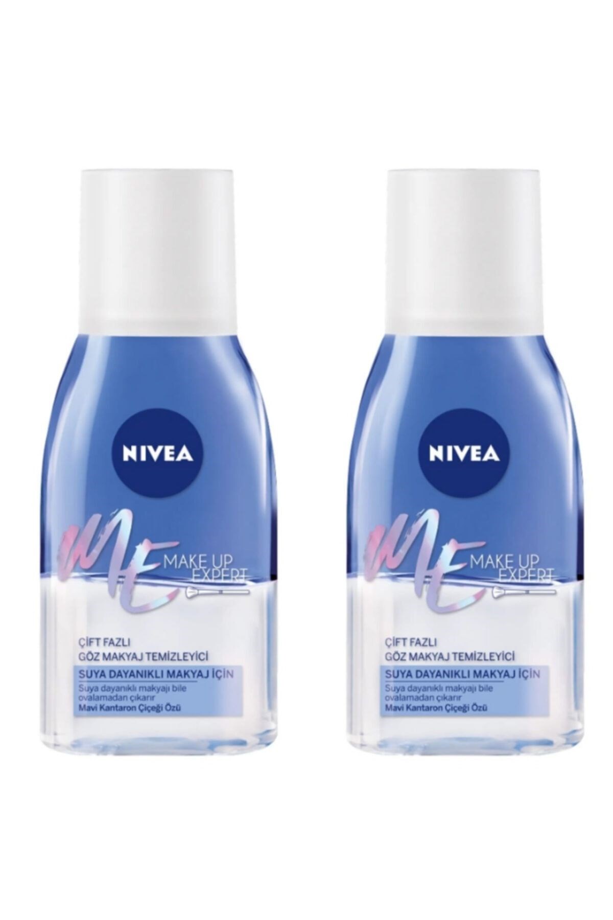 Nivea Me Make Up Expert Çift Fazlı Makyaj Temizleyici Suya Dayanıklı Makyaj Için 2'li
