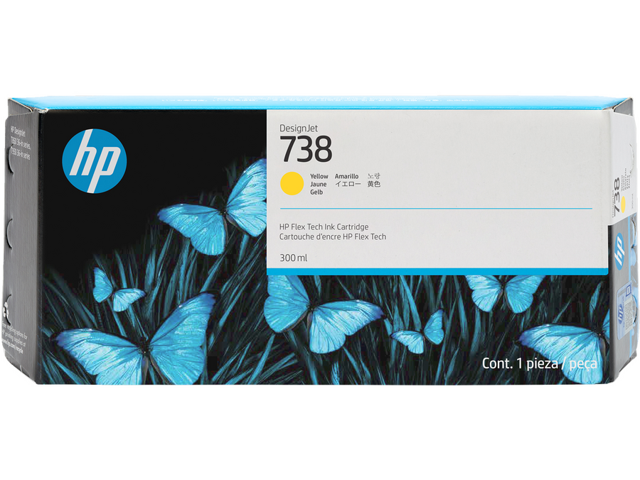 HP 738 676M8A Sarı Orijinal Yüksek Kapasiteli Kartuş 300ml