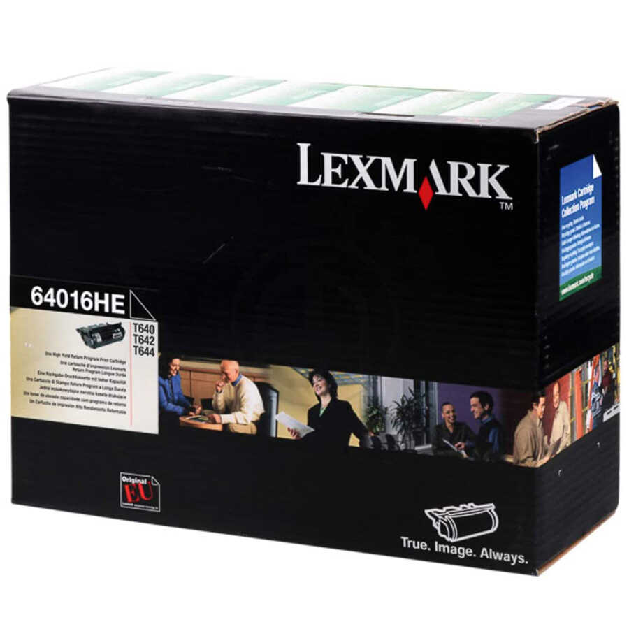 Lexmark T640 (64016HE) Siyah Orijinal Yüksek Kapasiteli Toner - 18.000 Sayfa