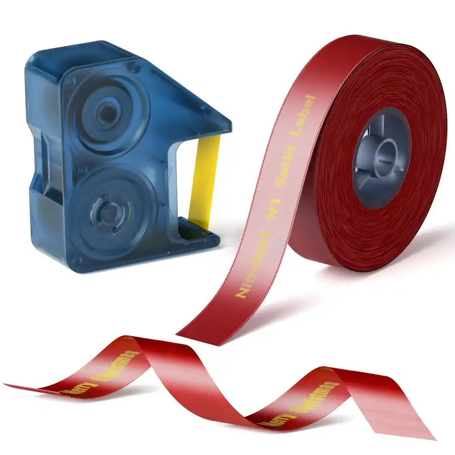 Niimbot 14mm x 5.1m Gold Ribbon + Kırmızı Kurdele (B18/N1)