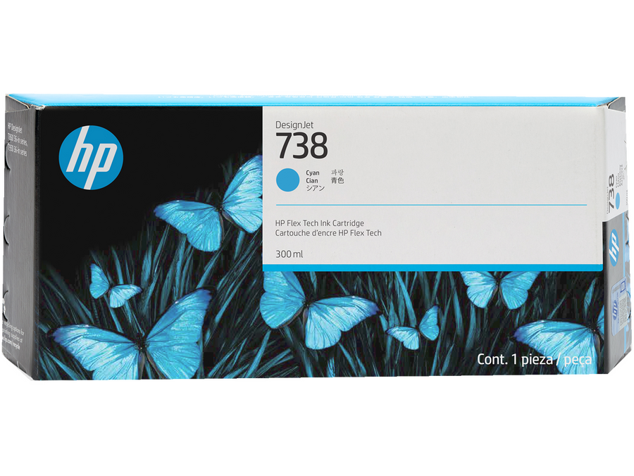 HP 738 676M6A Mavi Orijinal Yüksek Kapasiteli Kartuş 300ml