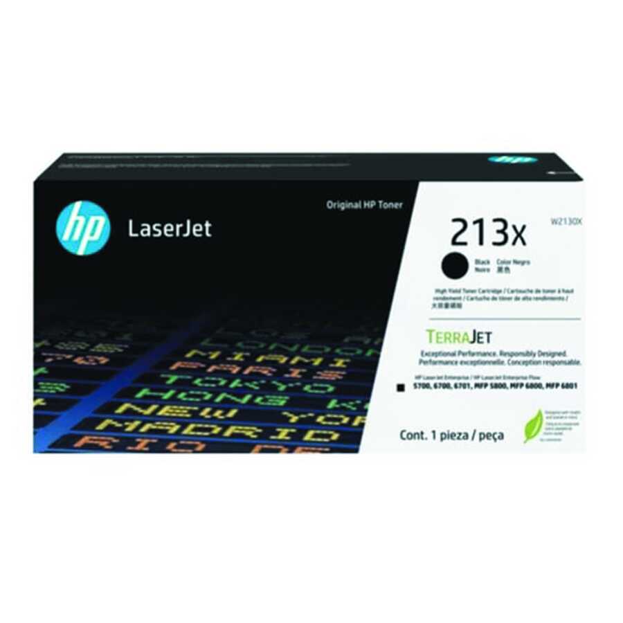 HP 213X W2130X Yüksek Kapasite Siyah Orijinal Toner 6.000 Sayfa