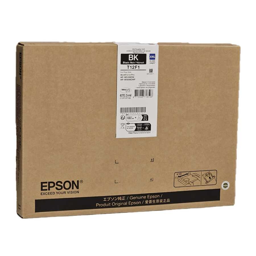 Epson C13T12F140 XXL Siyah Ekstra Yüksek Kapasiteli 40.000 Sayfa