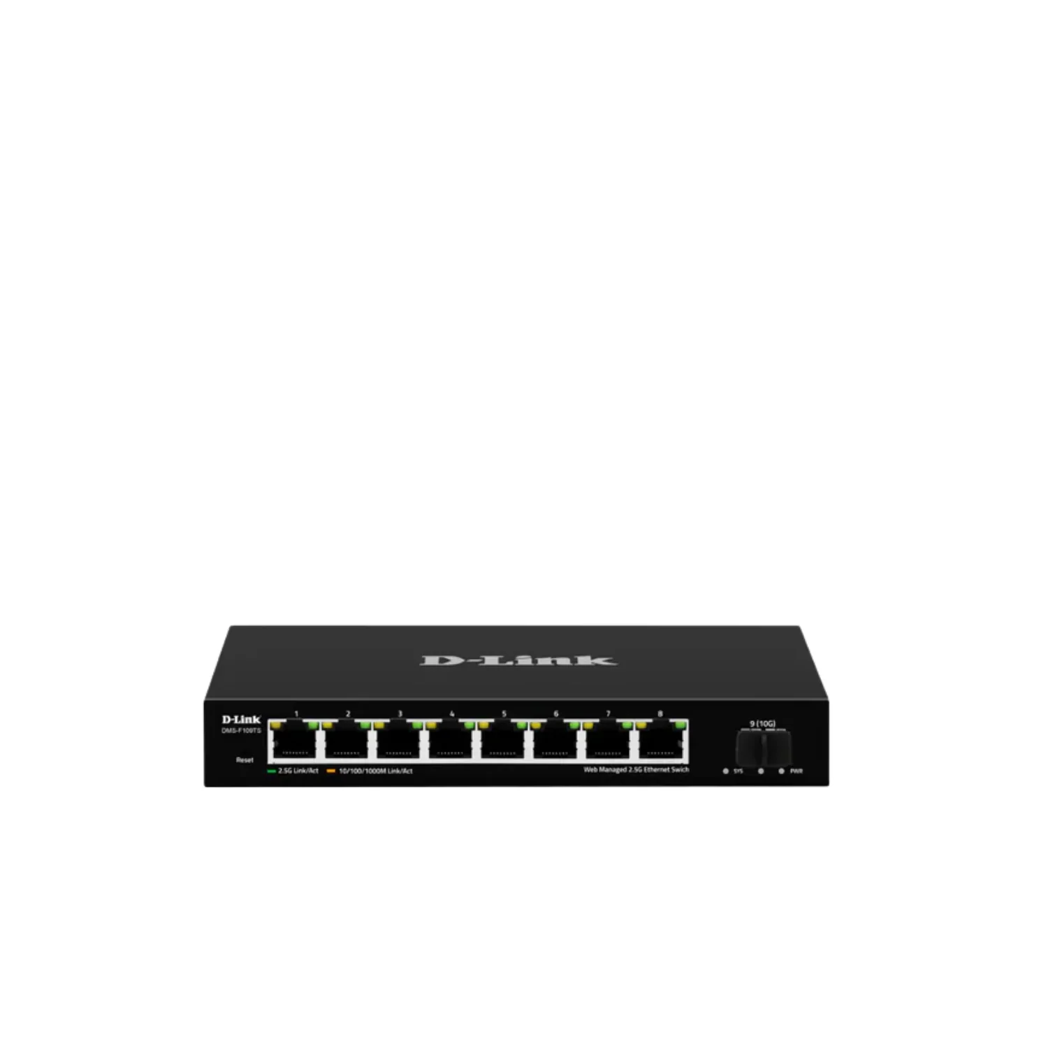 D-Link DMS-F109TS 8x1000M/ 2.5G RJ45, 1x 10G SFP+ Yönetilemez Switch