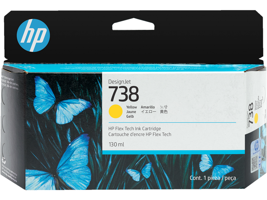 HP 738 498N7A Sarı Orijinal Kartuş 130ml