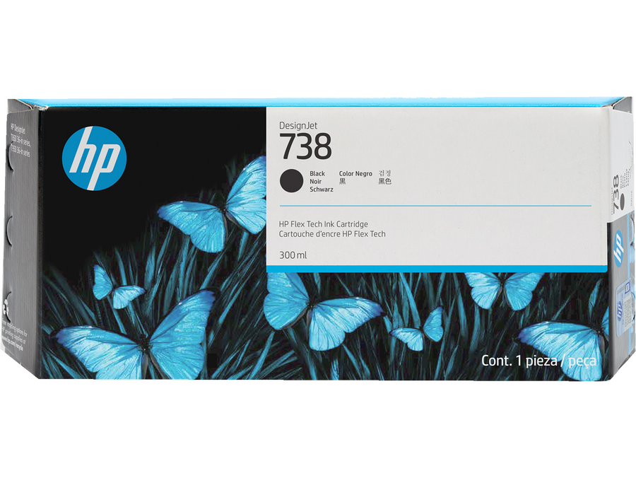 HP 738 498N8A Siyah Orijinal Yüksek Kapasiteli Kartuş 300ml