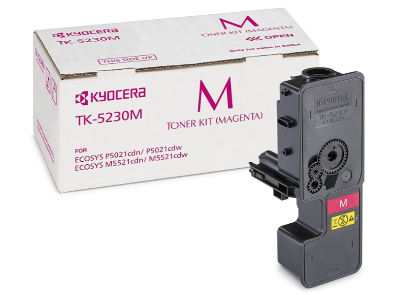Kyocera TK-5230M Kırmızı Orijinal Toner  2.200 Sayfa Kapasite