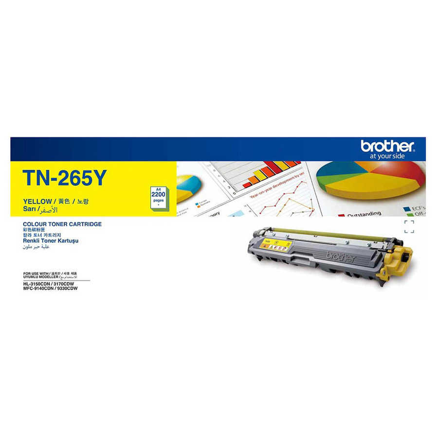 Brother TN-265 Y Sarı Orijinal Toner 2.200 Sayfa