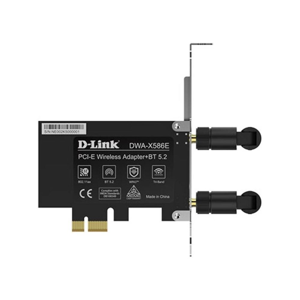 D-Link DWA-X586E Kablosuz AX5400 Tri-Band PCI Express Bluetooth Adaptör