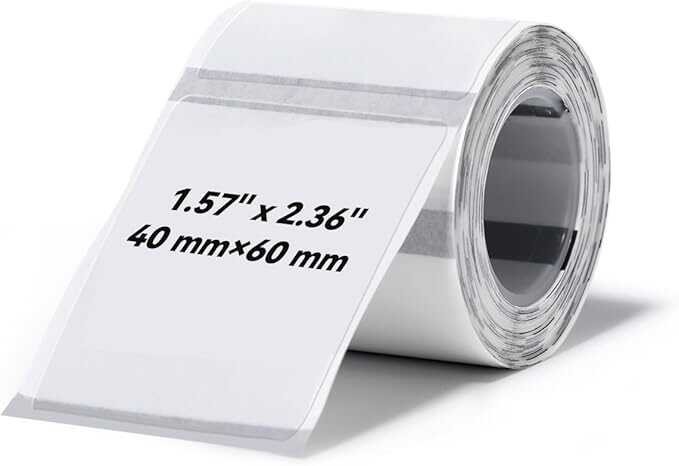 Niimbot T40x60mm 125 adet Beyaz Etiket (B1,B21S,B3S)