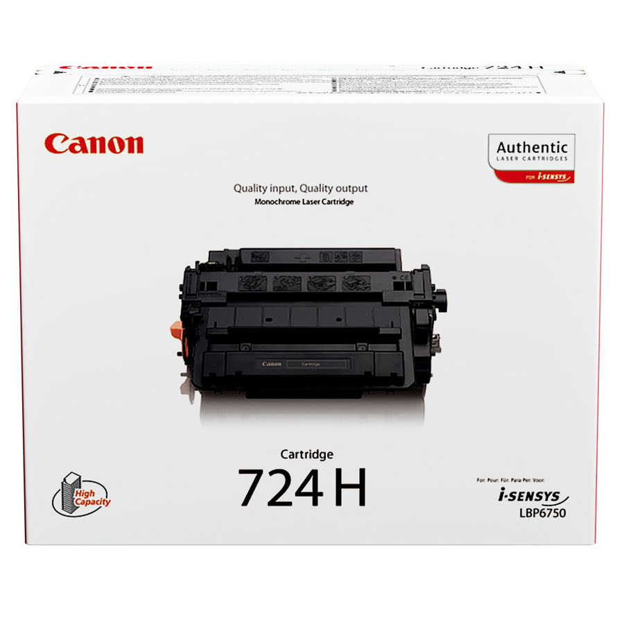 Canon CRG-724H Siyah Orijinal Toner Yüksek Kapasiteli 3482B002 12.500 Sayfa