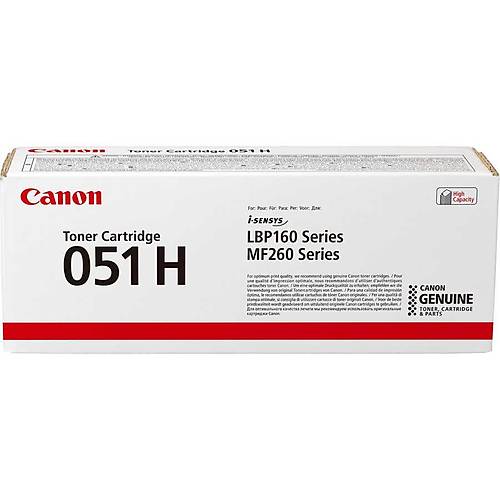 Canon CRG-051H Siyah Orijinal Toner Y�ksek Kapasiteli 2169C002 4.100 Sayfa