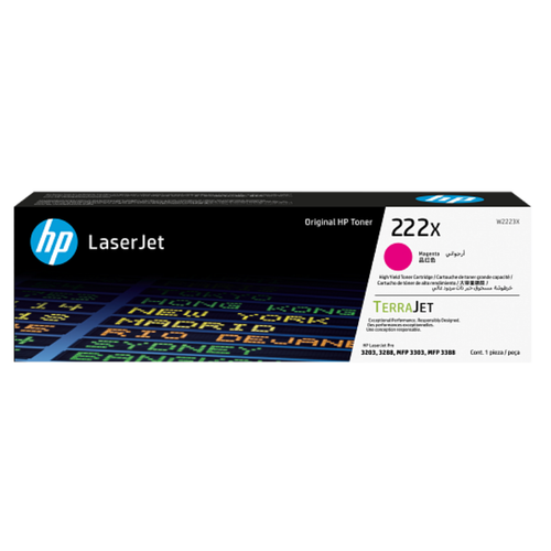 HP 222X W2223X K�rm�z� Y�ksek Kapasite Orijinal Toner 2500 Sayfa