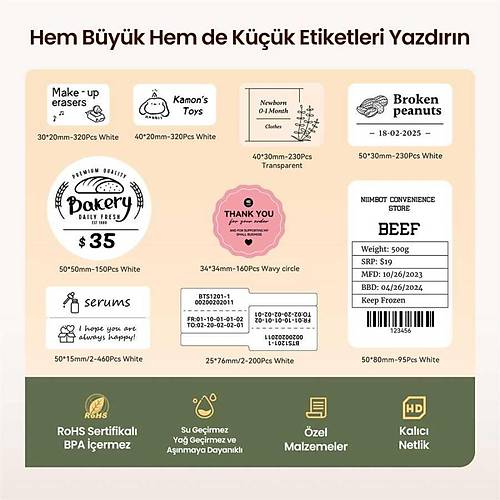 Niimbot B21 PRO K�rm�z� Termal Etiket Yaz�c� (300 DPI)