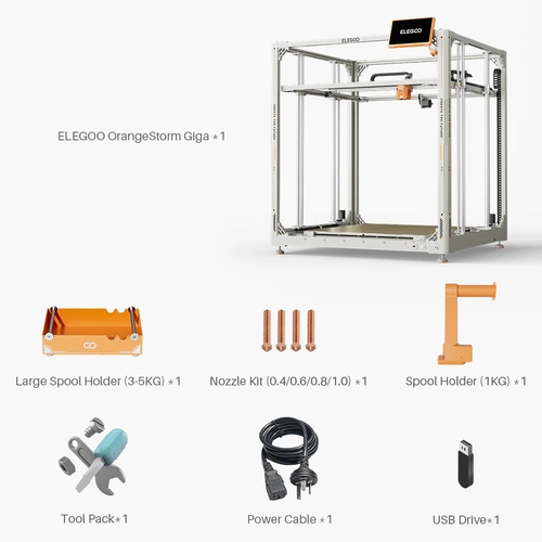 Elegoo OrangeStorm Giga  B�y�k Hacimli 3 Boyutlu Yaz�c� (�N S�PAR��)