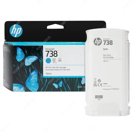 HP 738 498N5A Mavi Orijinal Kartu� 130ml