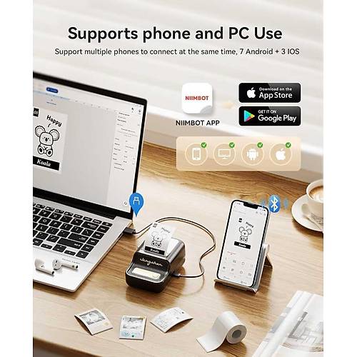Niimbot B21 PRO Siyah Termal Etiket Yaz�c� (300 DPI)