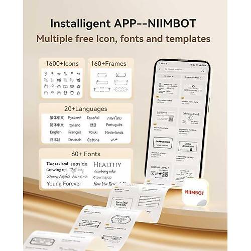 Niimbot B21 PRO Siyah Termal Etiket Yaz�c� (300 DPI)