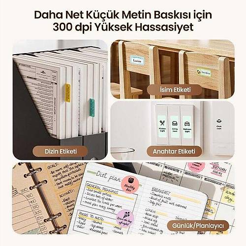 Niimbot B21 PRO K�rm�z� Termal Etiket Yaz�c� (300 DPI)
