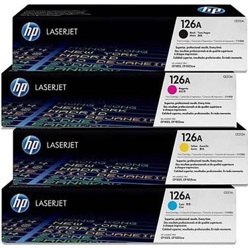 HP 126A (CF341A) CMY Renkli Orijinal Toner Seti 1000 Sayfa