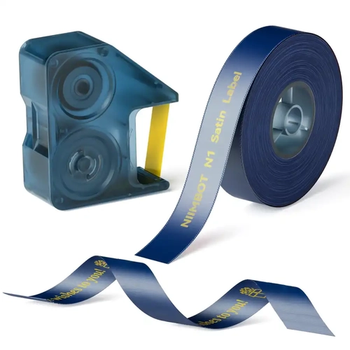 Niimbot 14mm x 5.1m Gold Ribbon + Lacivert Kurdele (B18/N1)