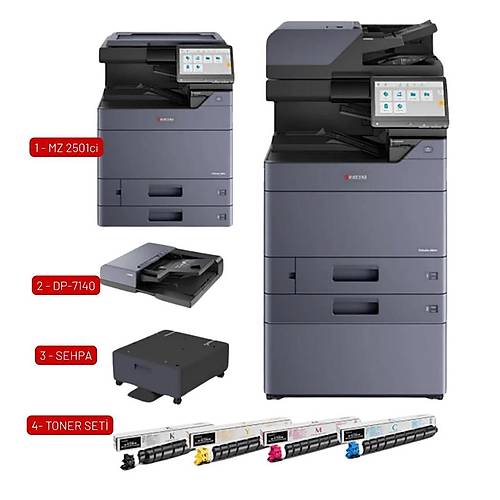 Kyocera TASKalfa MZ2501ci Renkli �ok Fonksiyonlu A3 Fotokopi Makinesi