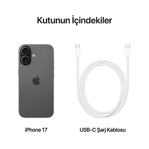 Apple iPhone 17 256 GB Ak�ll� Telefon Siyah [�N S�PAR��]