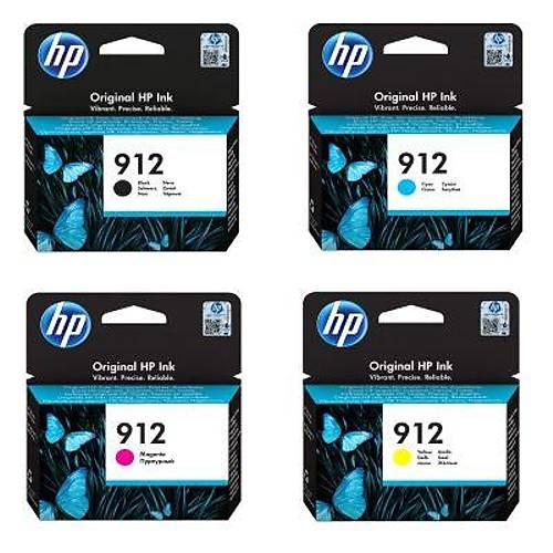 HP 912 Orijinal Kartu� Seti T�m Renkler