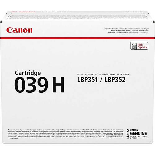Canon CRG-039H Orijinal Toner Y�ksek Kapasiteli 0288C001 25.000 Sayfa