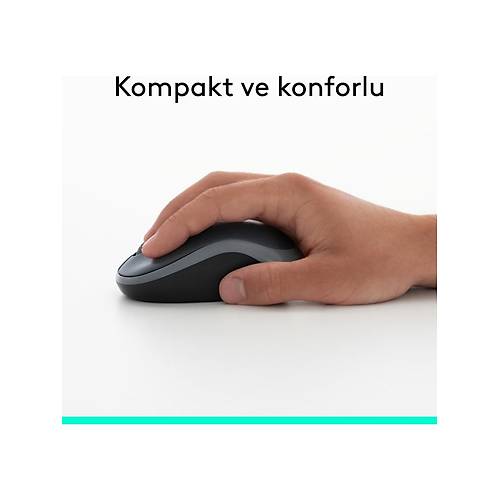 Logitech M185 Kablosuz Mouse 910-002235 | Ergonomik, Dayan�kl�, Uzun Pil �mr�