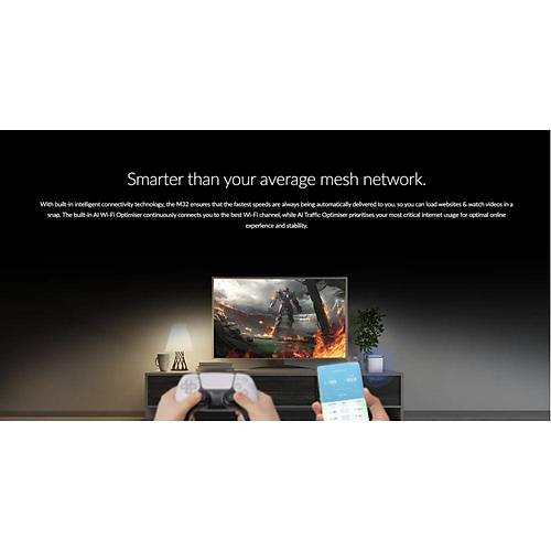 D-Link M32/MNA2 EAGLE PRO AI AX3200 Wi-Fi 6 Dual Band Smart Mesh Router Kit (2'li Paket)