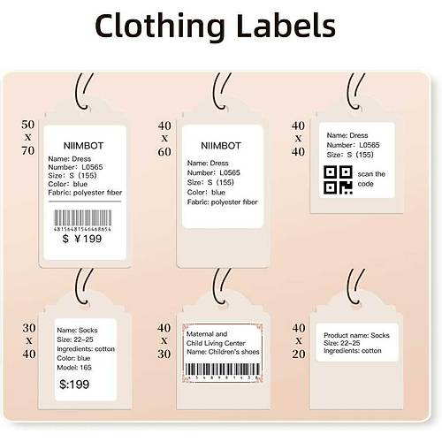 Niimbot T50x70 110 adet Beyaz Etiket (B1,B21S,B3S)