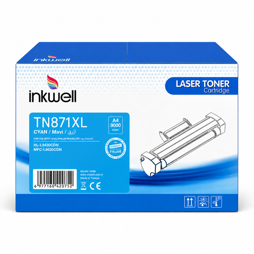 Brother TN-871XL Mavi Muadil Toner Y�ksek Kapasite 9.000 Sayfa