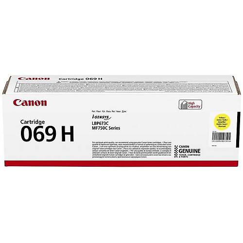 Canon CRG-069H Sar� Orijinal Toner Y�ksek Kapasiteli 5095C002 5.500 Sayfa