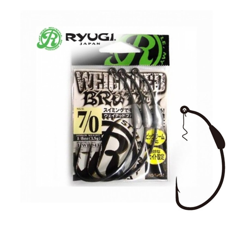 Ryugi HWB043 Weighted Pierce Black Nickel İğne No:7/0 (3 Adet)